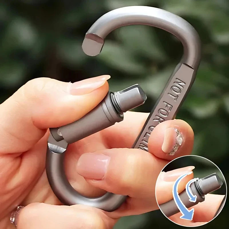 6pcs Carabiner Set Camping Survival Daily Keychain Key Chain Tactical Alloy Aluminum Caribiner Hook Outdoor Karabiners Clip Hook